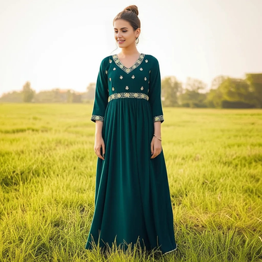 Ladies ethnic dress with shawl