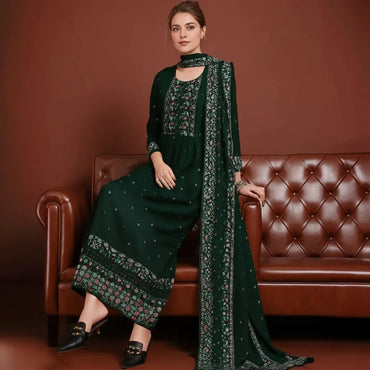 Ladies ethnic dress with shawl
