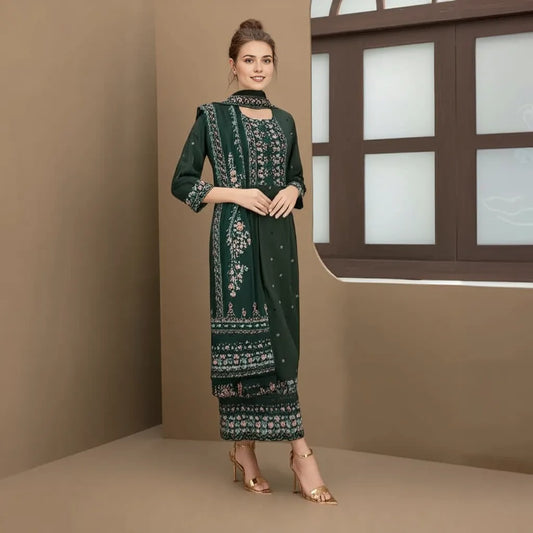 Ladies ethnic dress with shawl