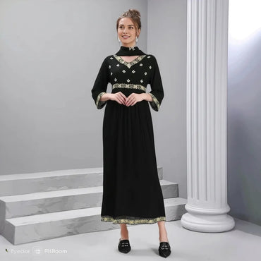 Ladies ethnic dress with shawl