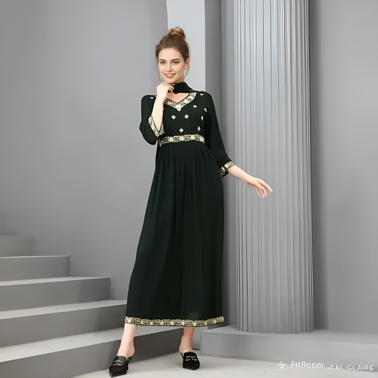 Ladies ethnic dress with shawl